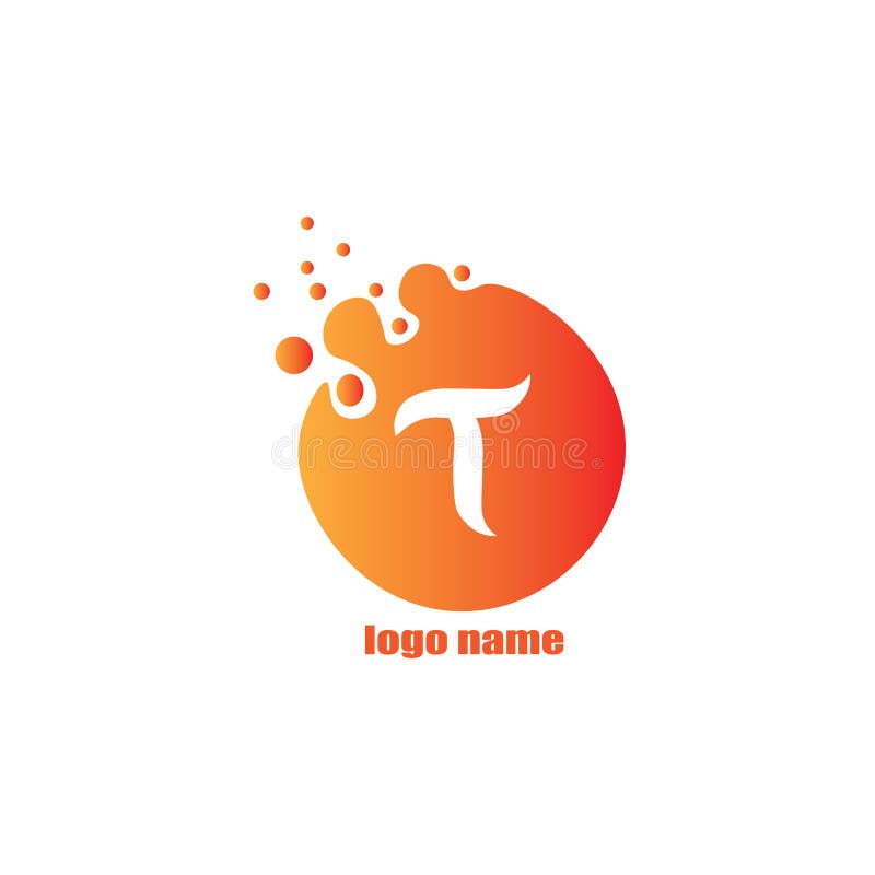 Sigla literă t, ilustrare creativă unică a vectorului de design al culorilor royalty free illustration