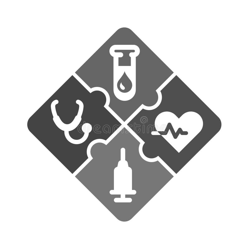 Sigla pentru servicii medicale și medicamente royalty free illustration