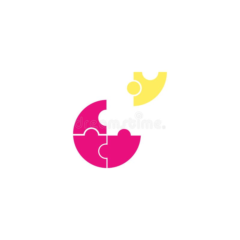 Siglă comunitară pentru puzzle vector illustration