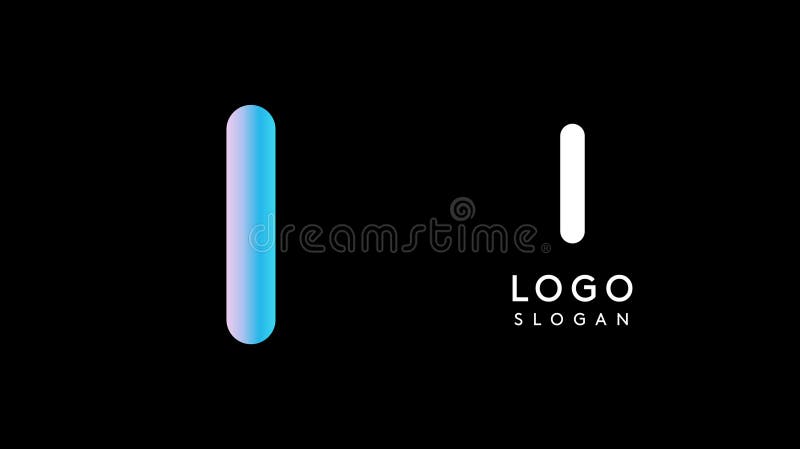Siglă geometrică minimalistă I, formă rotundă pictogramă aldine și rotunjită în stil futurist cibernetic pentru evenimentul EDM de vector illustration