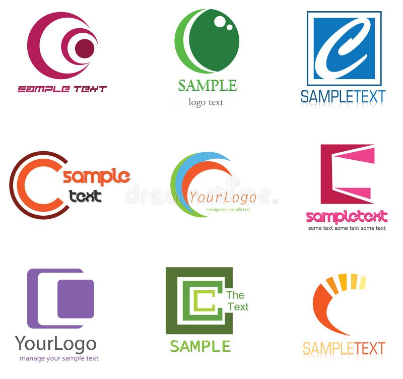 Siglă literă c vector illustration
