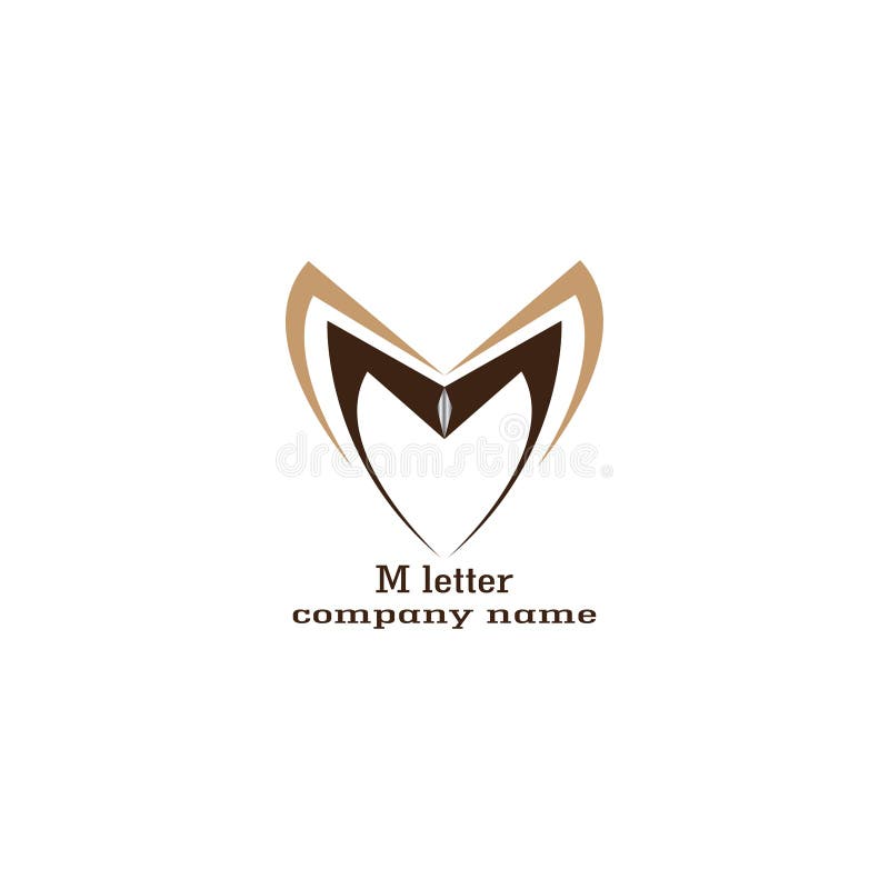 Siglă literă m design unic al vectorului creativ stock illustration