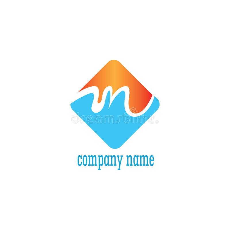 Siglă literă m design unic al vectorului creativ royalty free illustration