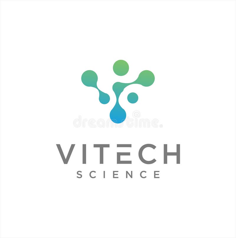 Siglă literă v moleculă vector. conexiune moleculară siglă alfabet v. siglă pentru inovare științifică. neuroni siglă V inițială royalty free illustration