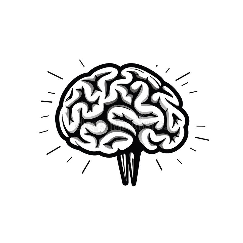 Siglă pentru creier royalty free illustration