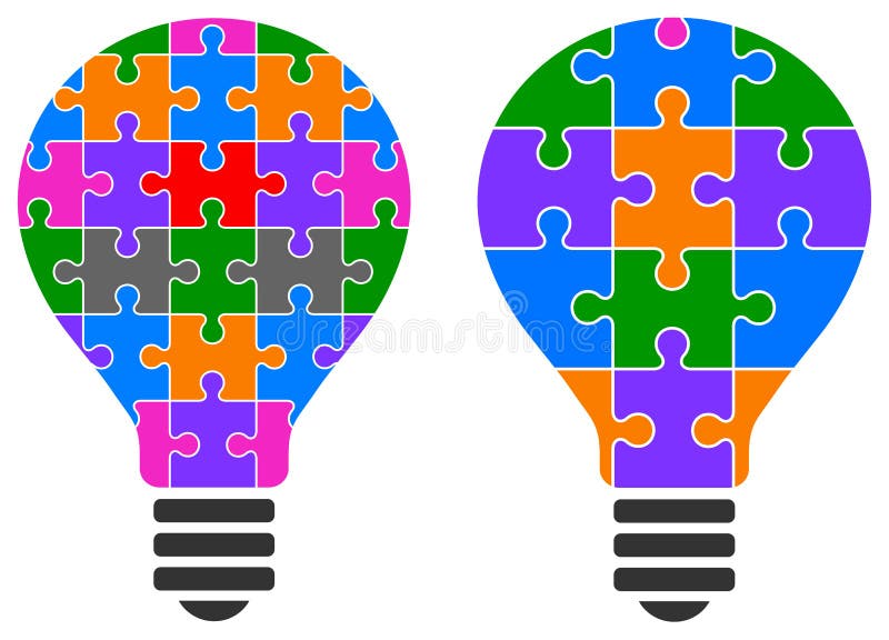 Siglă pentru puzzle stock illustration