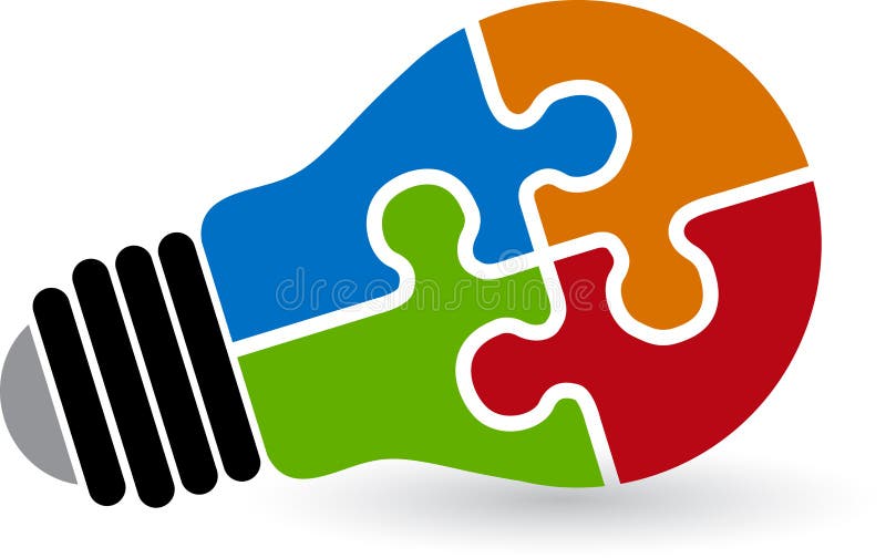Siglă pentru puzzle vector illustration