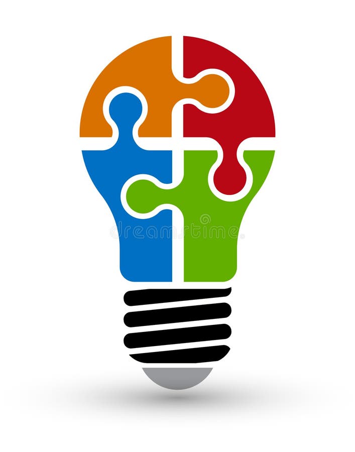 Siglă pentru puzzle stock illustration
