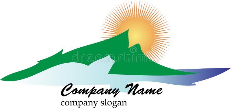 Siglă pentru întreprinderi montane royalty free illustration