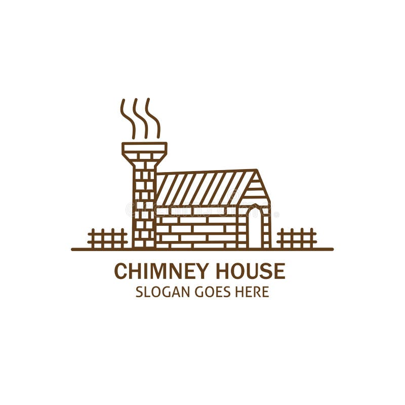 Siglă pentru șemineu din lemn și design minimalist vector illustration