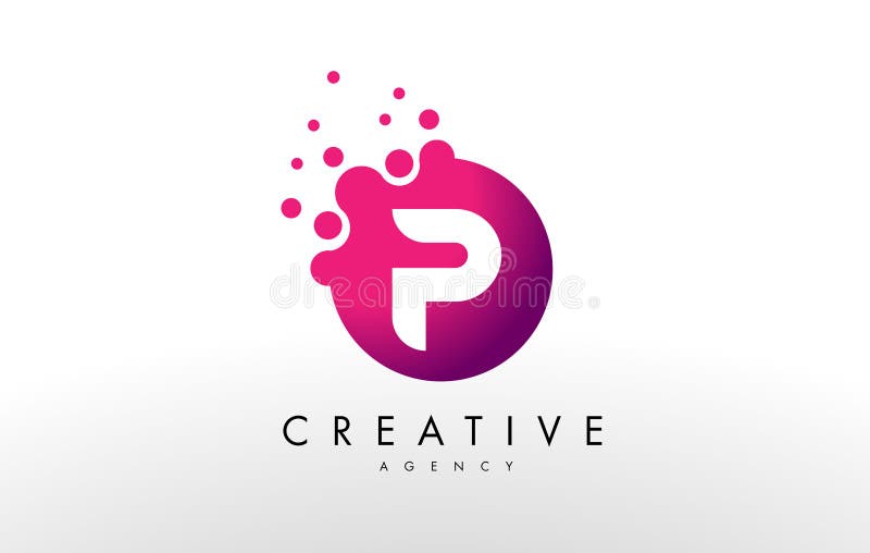 Siglă scrisoare. vector de proiectare a literei p stock illustration