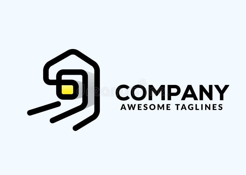 Siglă vectorială minimalistă liniară royalty free illustration