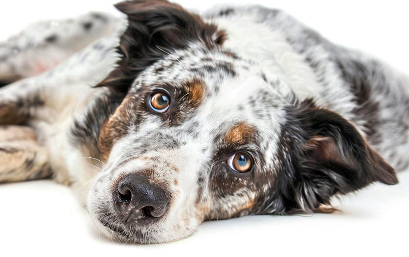 Sigma Dog Against Blank White -Generative ai royalty free illustration