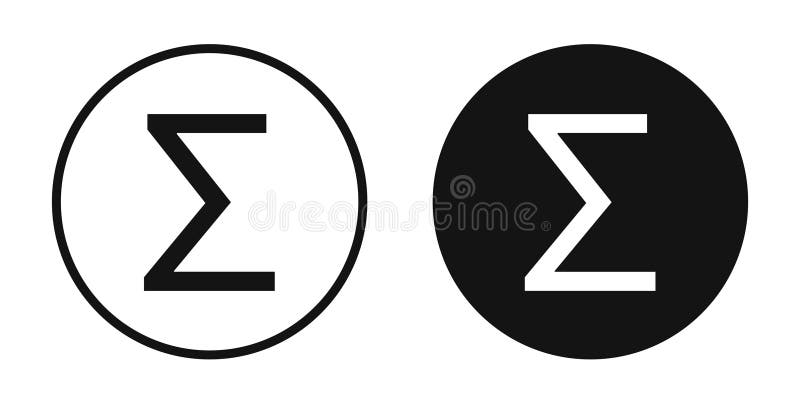 Sigma icon isolated on white background royalty free illustration