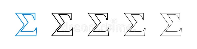 Sigma icon isolated on white background vector illustration