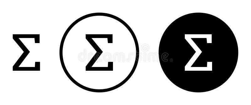 Sigma icon isolated on white background royalty free illustration