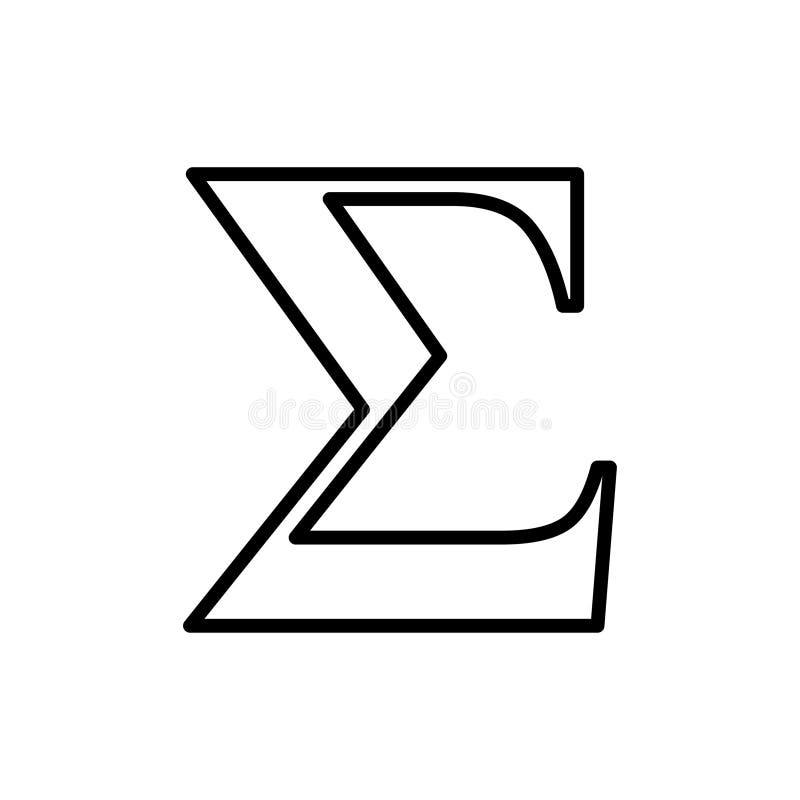 Sigma icon isolated on white background vector illustration