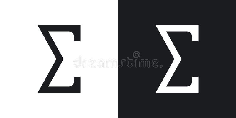 Sigma icon isolated on white background vector illustration