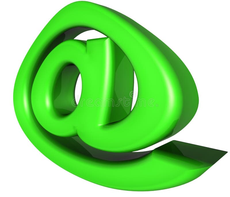 AT sign stock illustration