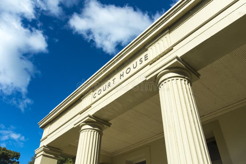 Sign above Court House entrance