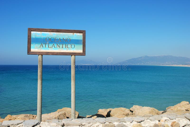 Sign for the Atlantic Ocean
