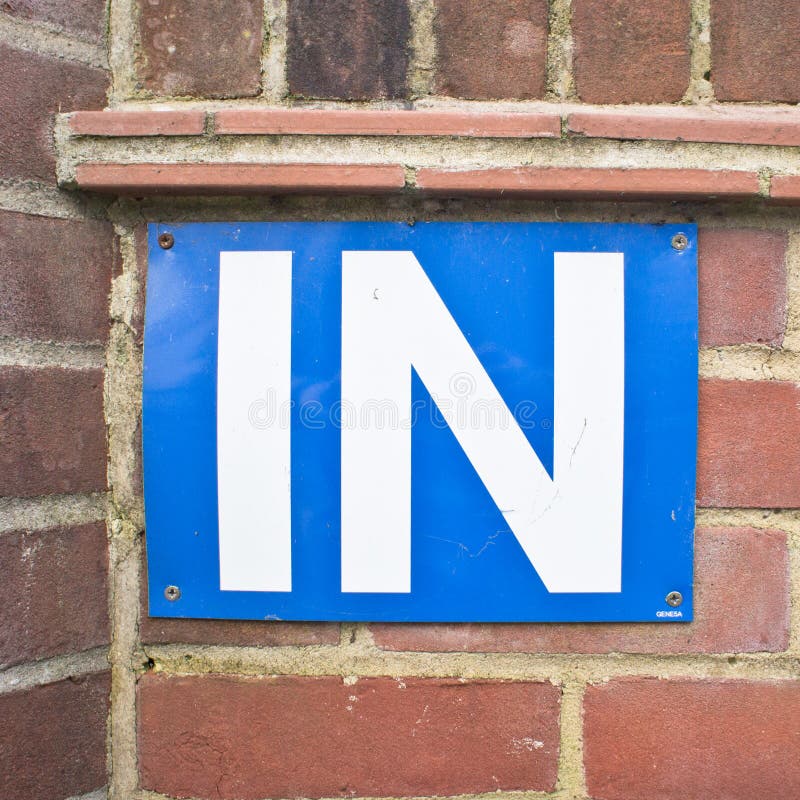 In sign royalty free stock photo