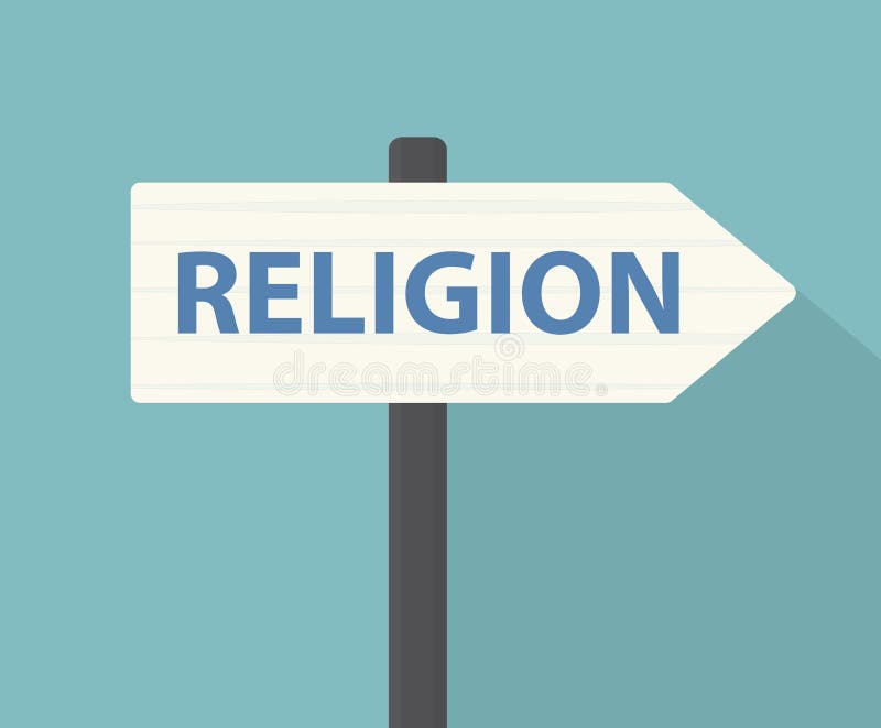 Sign boards religion text stock vector. Illustration of religious ...