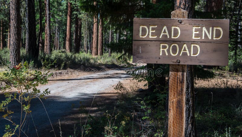 Sign for dead end road