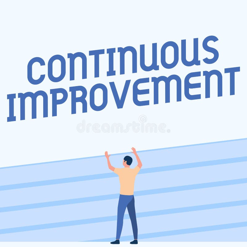 Sign Displaying Continuous Improvement. Business Overview Making Small ...
