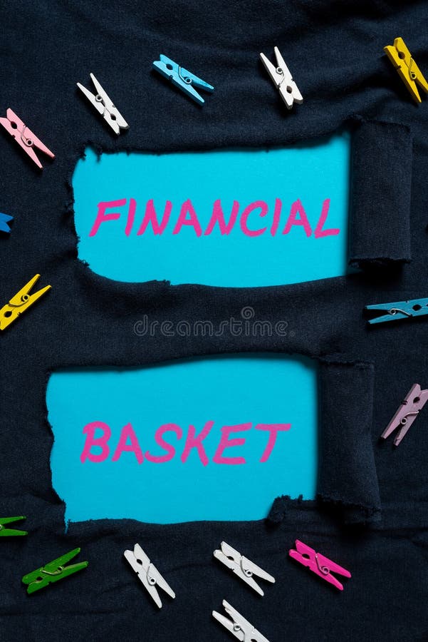 Sign displaying Financial Basket. Word Written on market in which showing trade financial securities Replacing Old vector illustration
