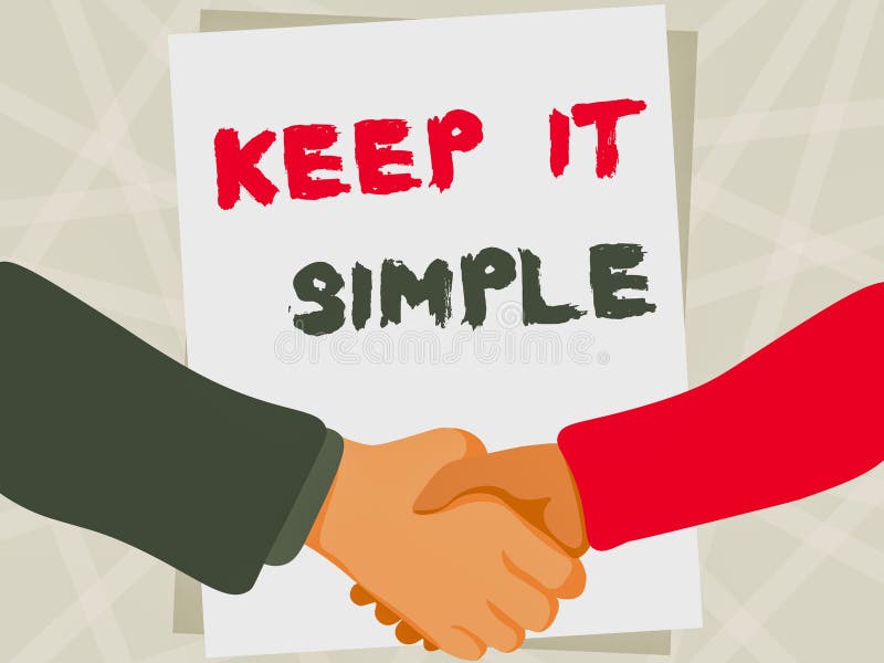 Text Caption Presenting Keep it Simple. Business Showcase Ask Something