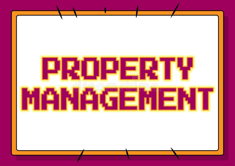 Sign Displaying Property Management. Word Written on the Control