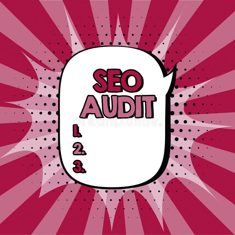 Sign displaying Seo Audit. Business overview Search Engine Optimization validating and verifying process vector illustration