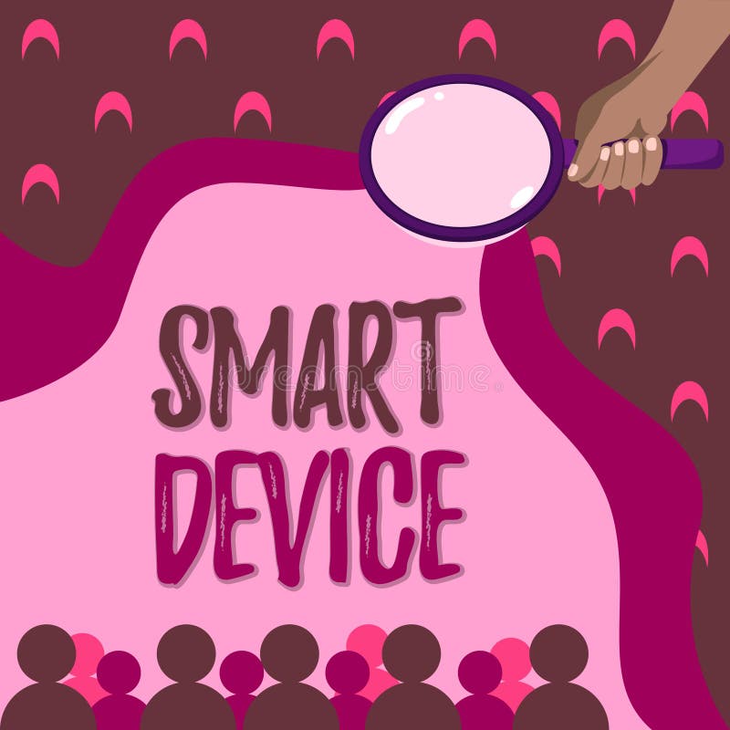 Sign Displaying Smart Device. Business Overview Electronic Gadget that