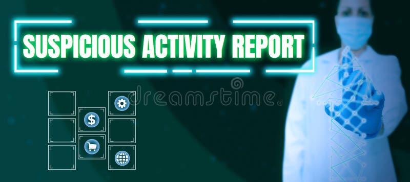 Sign Displaying Suspicious Activity Report. Business Concept Account or