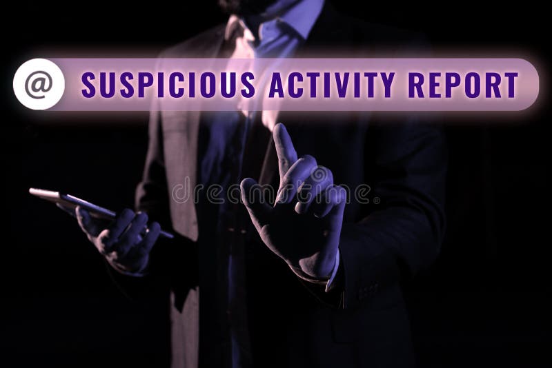 Conceptual Display Suspicious Activity Report. Business Idea Account or