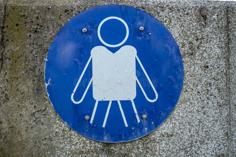 Sign Explaining that this is a Life Jacket Zone. Stock Image Image of