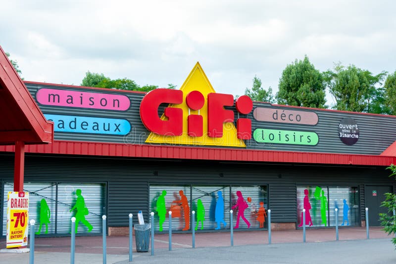 Sign of a Gifi Store, in France Editorial Image - Image of