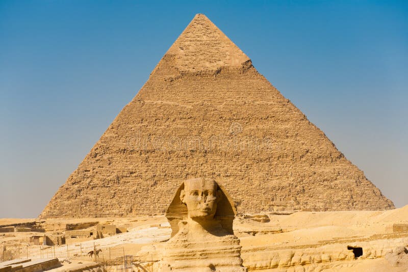 Sign Giza Pyramid Khufu Cheops Base Stock Photo - Image of iconic