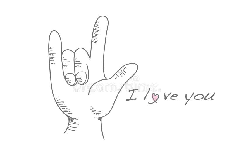 I love you BSL hand gesture