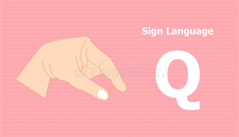 Sign Language Alphabet P For Communication Vector Illustration Eps10