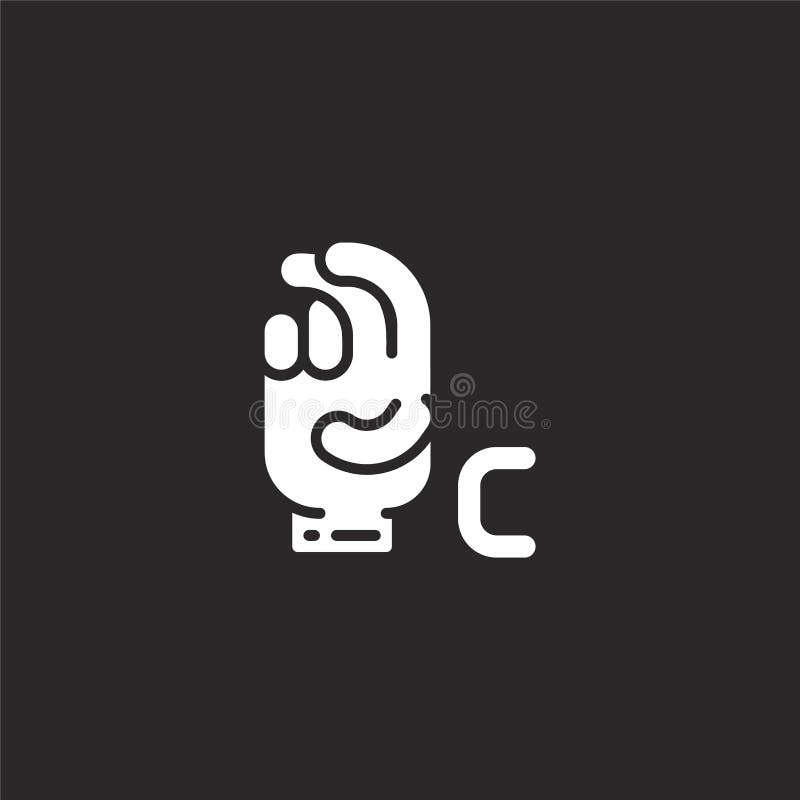 Sign Language Icon. Filled Sign Language Icon for Website Design and