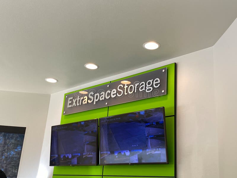 The Sign in the Lobby of the Extra Space Storage Editorial Photography
