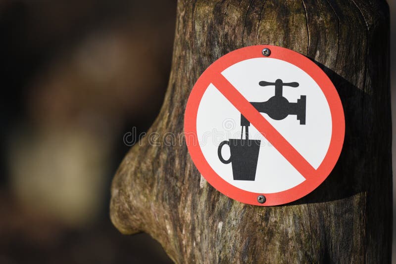 no drinking water sign