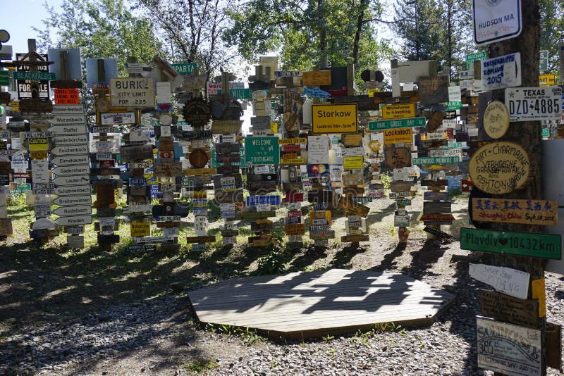 The sign post forest in Watson Lake, Yukon, Canada