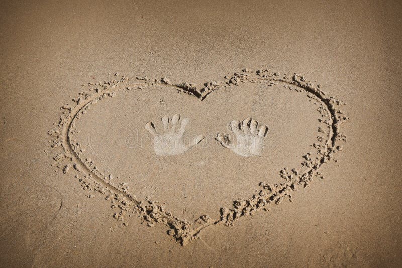 Sign on the sand beach stock images Sign on the sand beach stock images