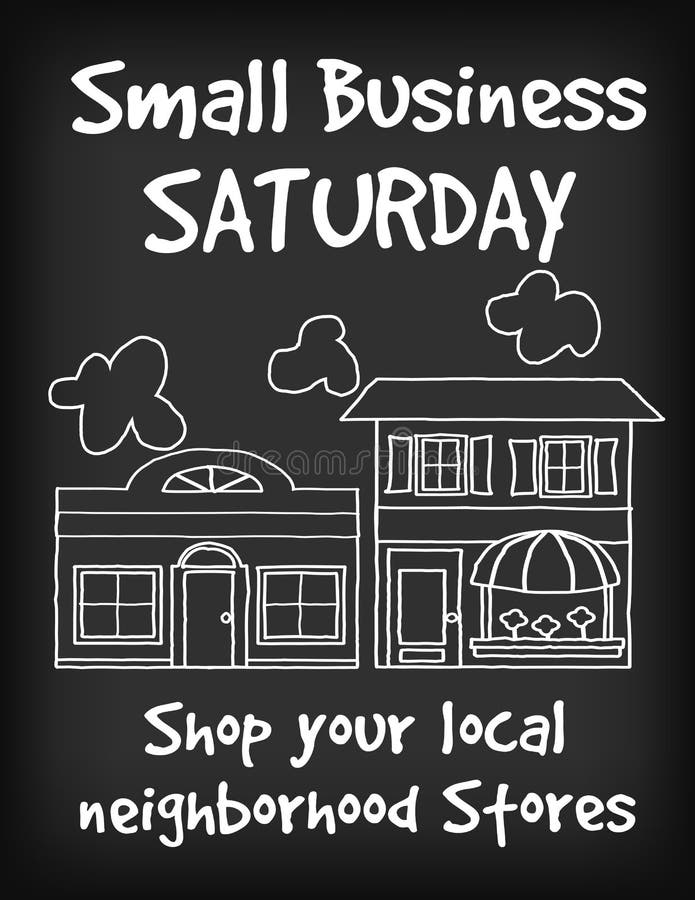 Sign, Small Business Saturday Chalk board