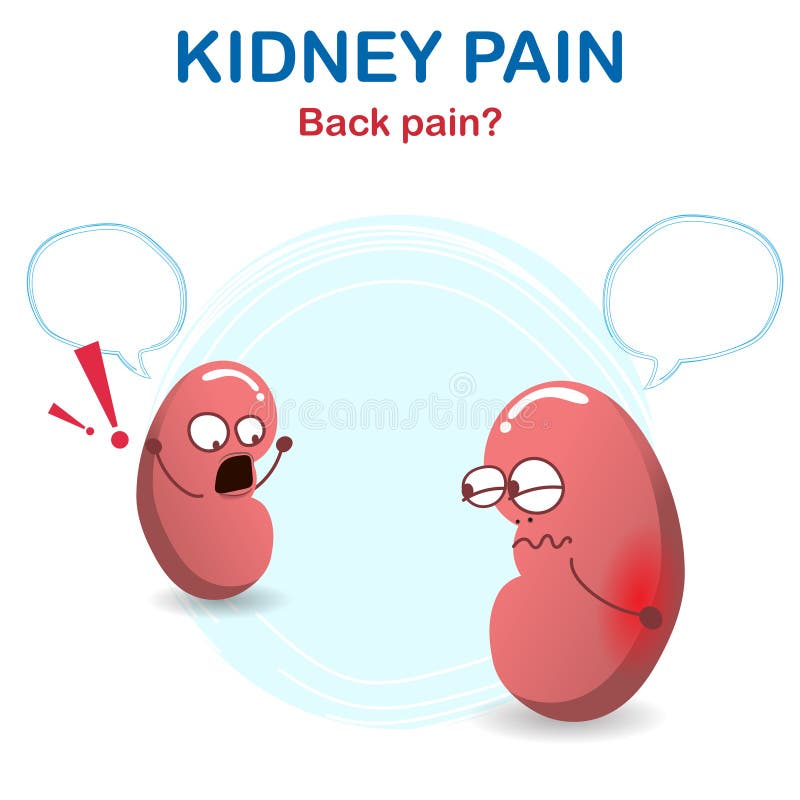 Sign and Symptom of Kidney Disease, Bad Health. Back Pain from a Kidney  Stone Stock Vector - Illustration of concept, flat: 183429612