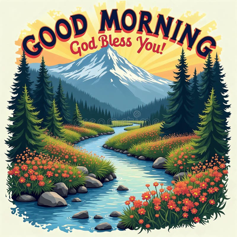 Nature Mountain Morning Circle Graphic Art T Shirt Nature Mountain Morning Circle Graphic Art T Shirt
