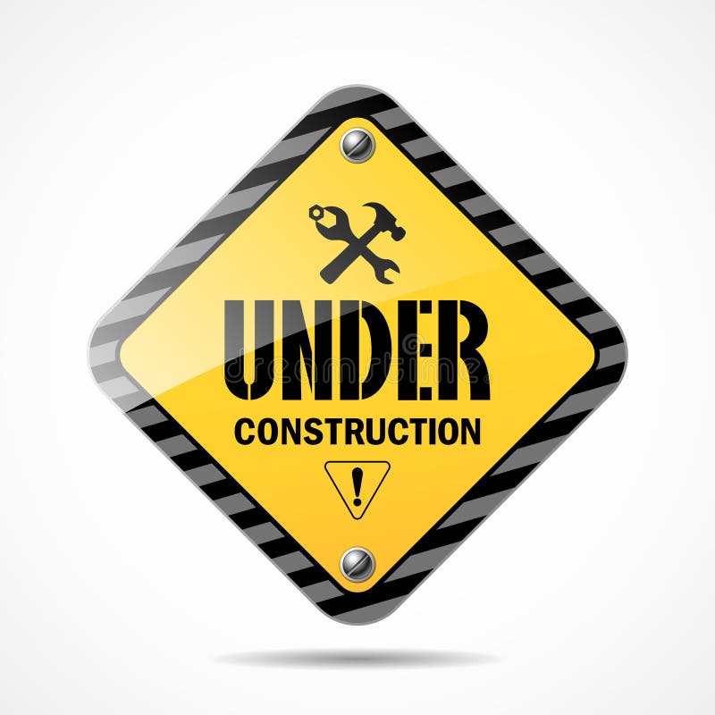 Under construction sign stock vector. Illustration of shop 14609244